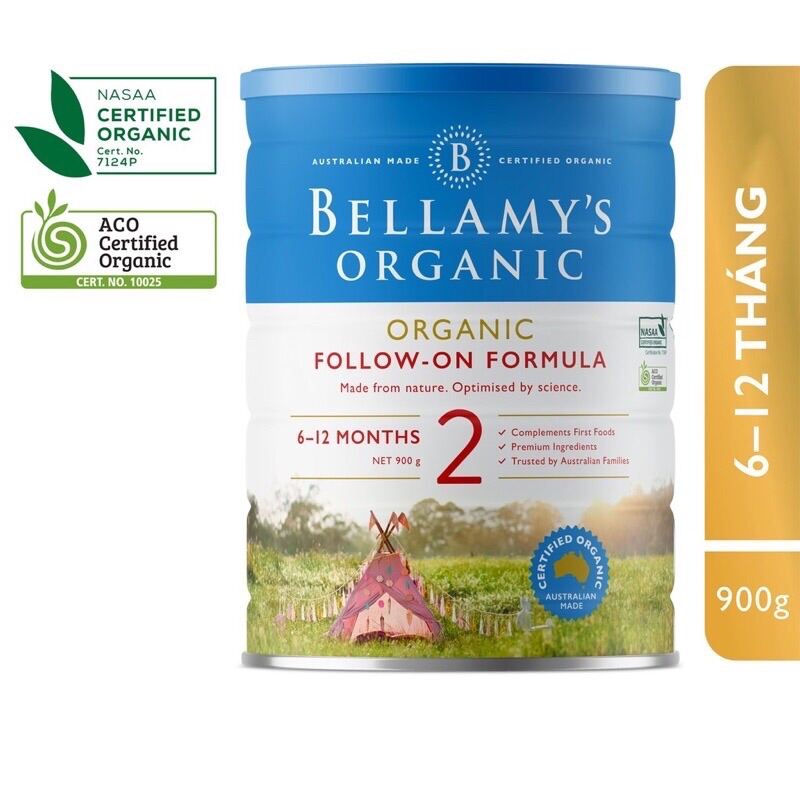 Sữa bột BELLAMY S ORGANIC FOLLOW-ON FORMULA 2 900g