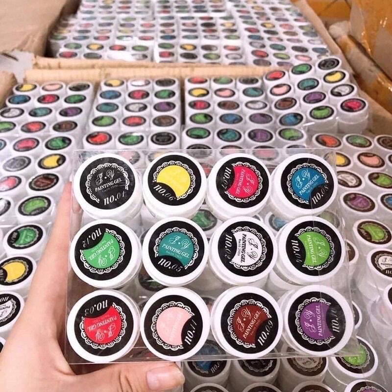 Set gel vẽ nail 12 màu