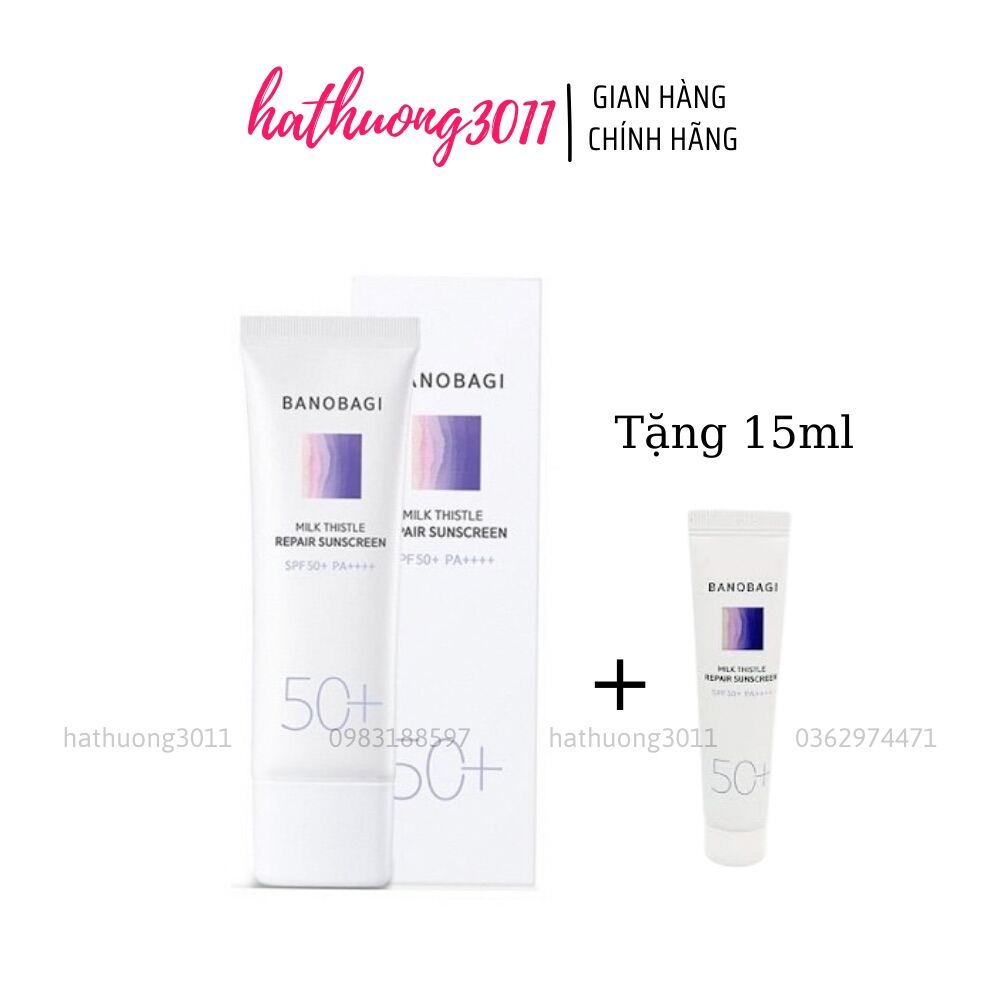 Kem Chống Nắng Nâng Tone Banobagi Milk Thistle Repair Sunscreen SPF 50+ PA++++