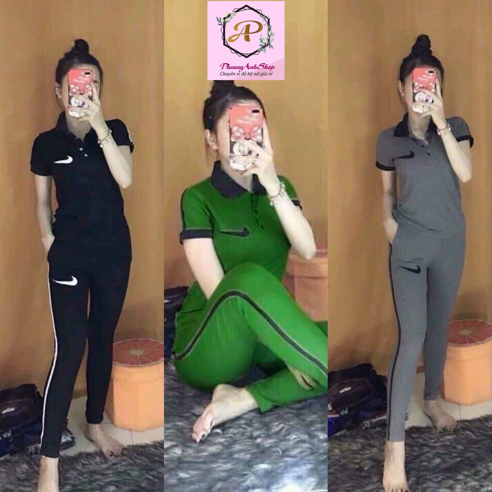 Bộ đồ cotton cổ nik thể thao cao cấp