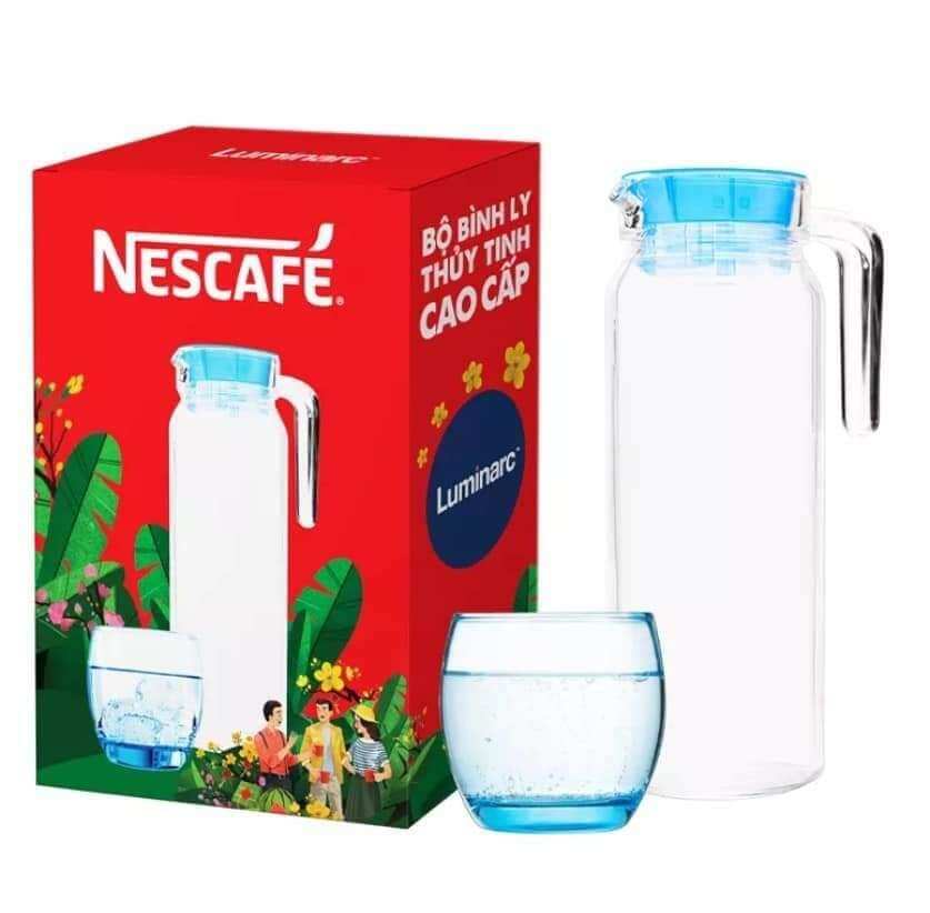 Bộ 1 bình +1 ly thủy tinh Luminarc cao cấp