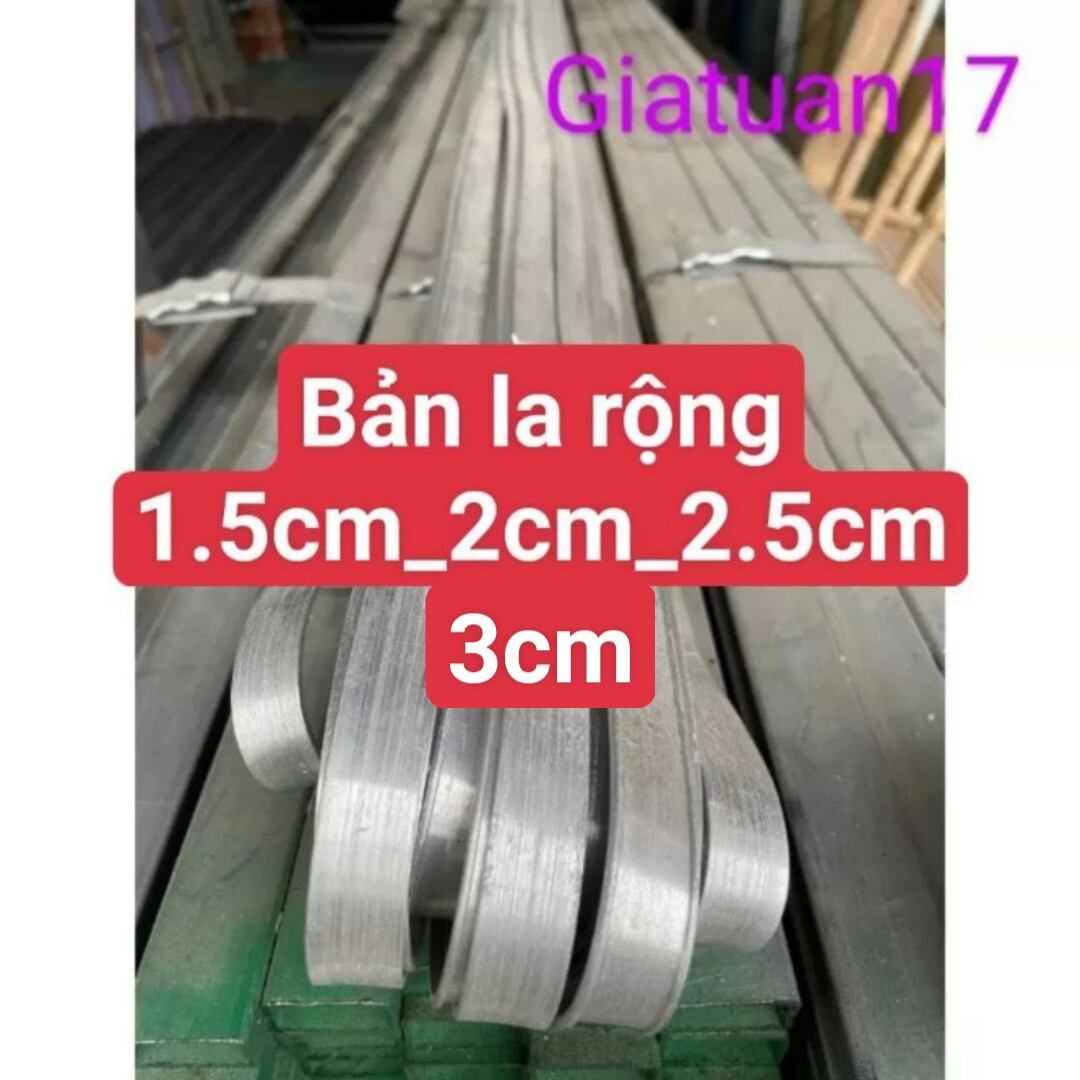 Thanh la nhôm,nẹp nhôm,la nhôm dẹt rộng 15mm,20mm,25mm,30mm dài 6 mét