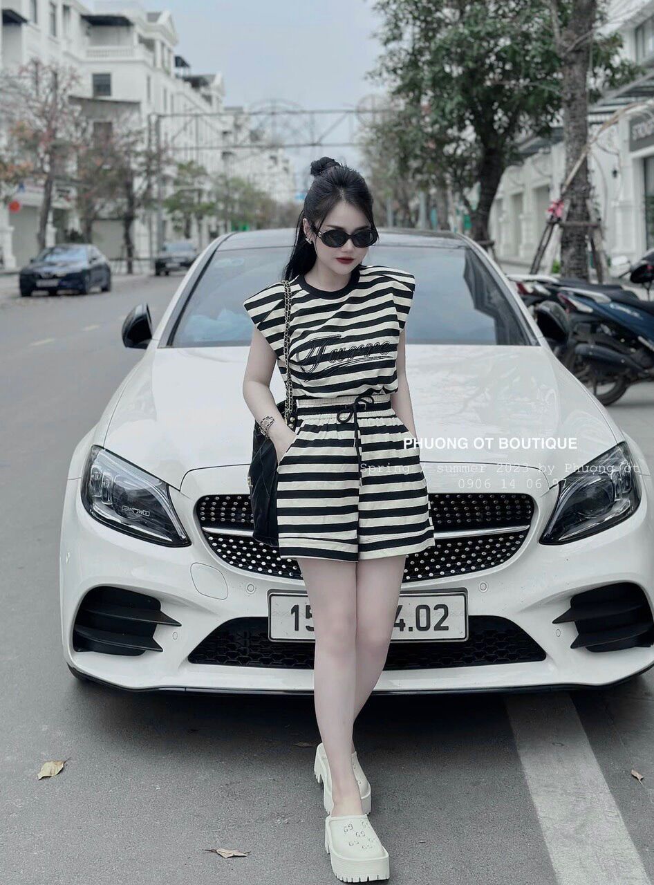 Set áo váy cánh dơi đùi xinh BG
