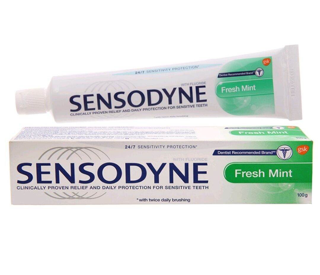 Kem đánh răng hương bạc hà sensodyne fresh mint 100g