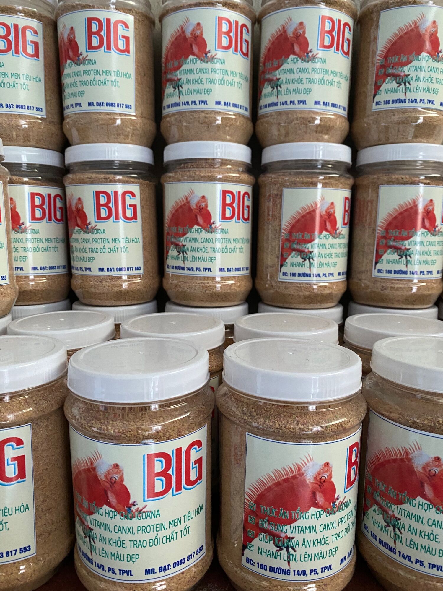 Thức ăn bổ sung cho rồng nam mỹ . thức ăn big hộp 300g