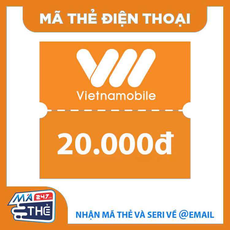  Mã thẻ nạp điện thoại Vietnamobile 20K 