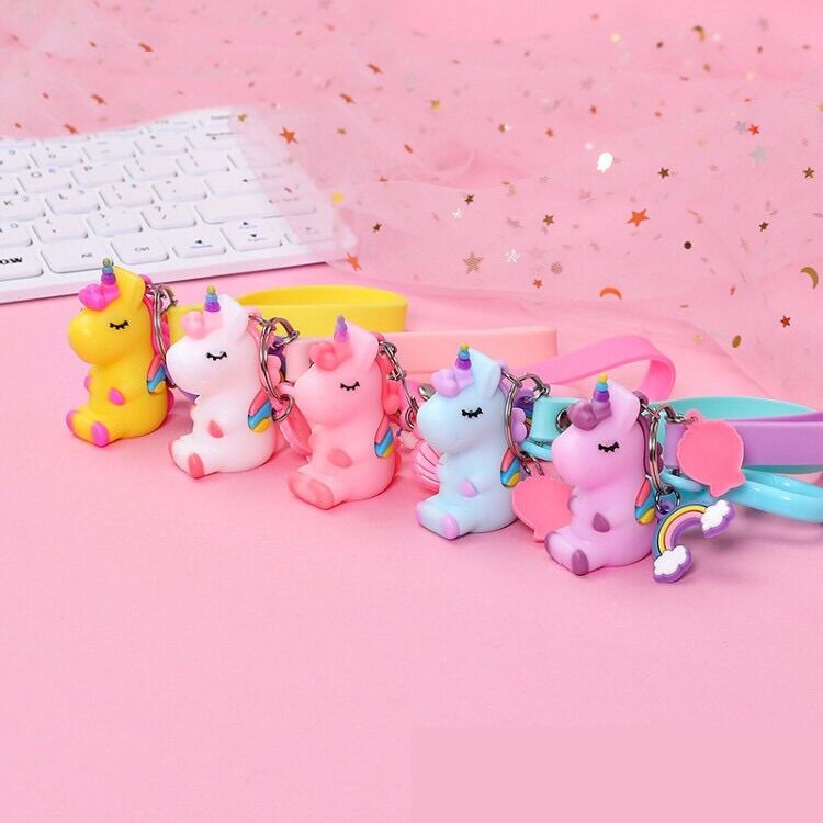 Móc khoá Kỳ lân Unicorn Móc khoá hoạt hình Móc khoá sillicon