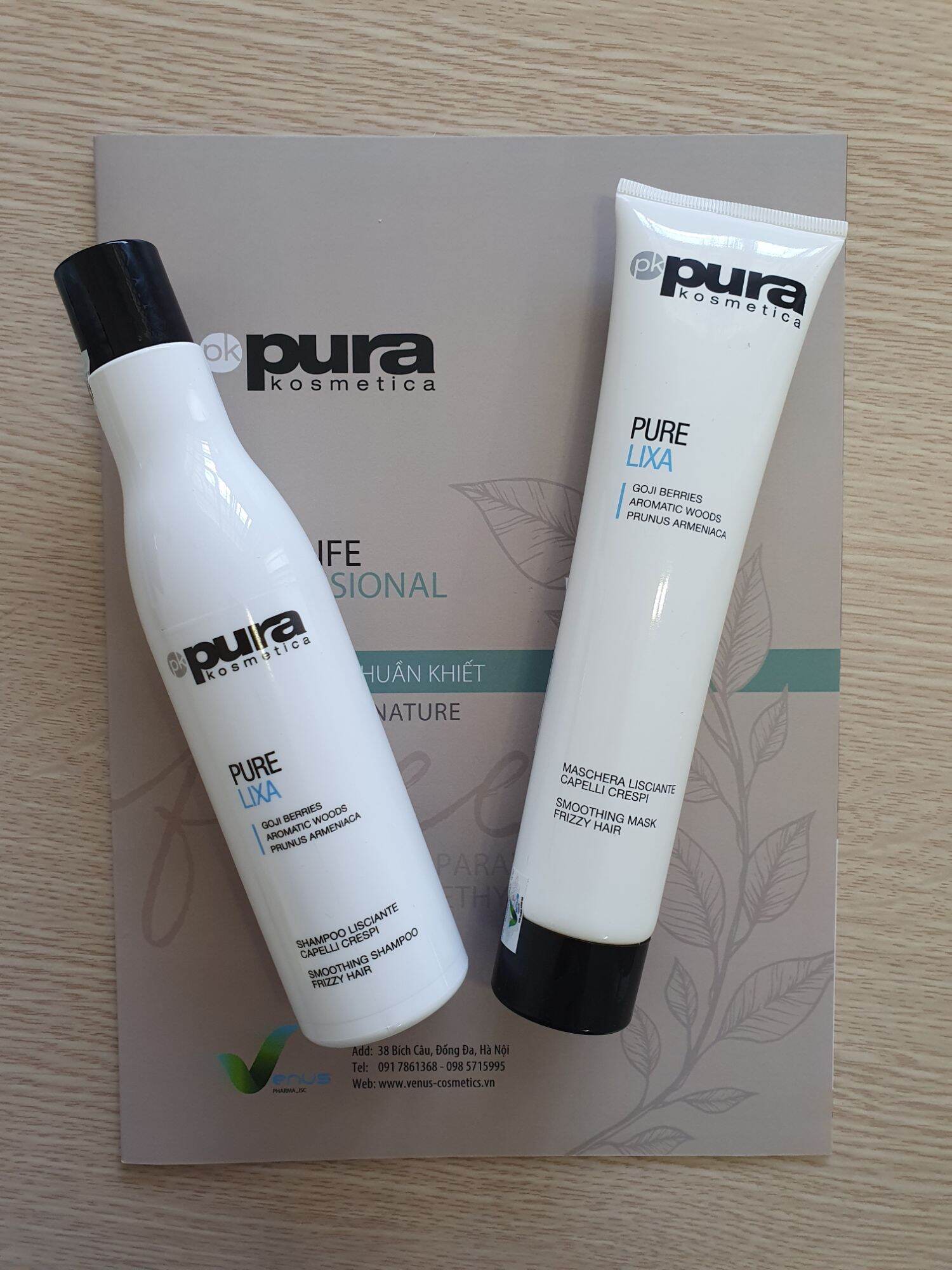 DẦU GỘI CẶP DƯỠNG CHẤT SIÊU MỀM MƯỢT CHÍNH HÃNG ITALY - PURE LIXA (250ML VÀ 200ML)