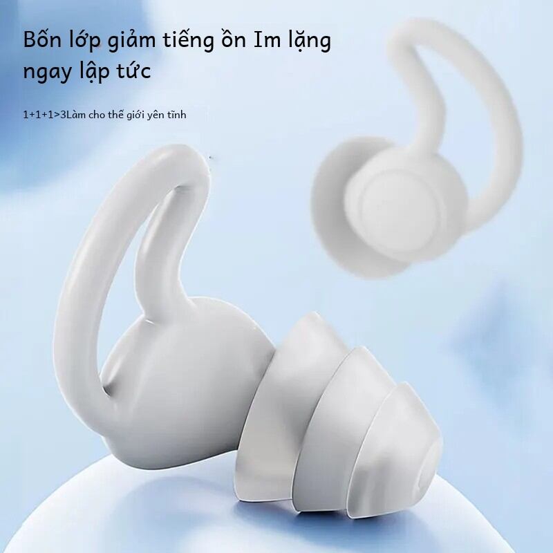 Cách âm tai nghe nhét tai silicon 3 lớp tai nghe nhét tai chống nước bơi tai nghe nhét tai ngủ giảm tiếng ồn