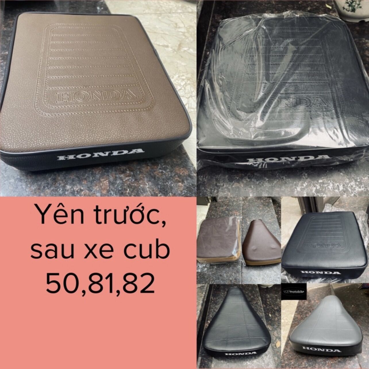 Yên sau xe cub cup 50 81 82, yên trước xe cúp hàng loại dày đẹp