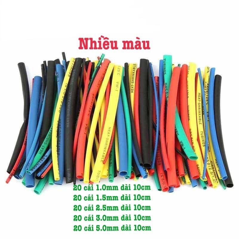100 Ống Gen co nhiệt nhiều màu