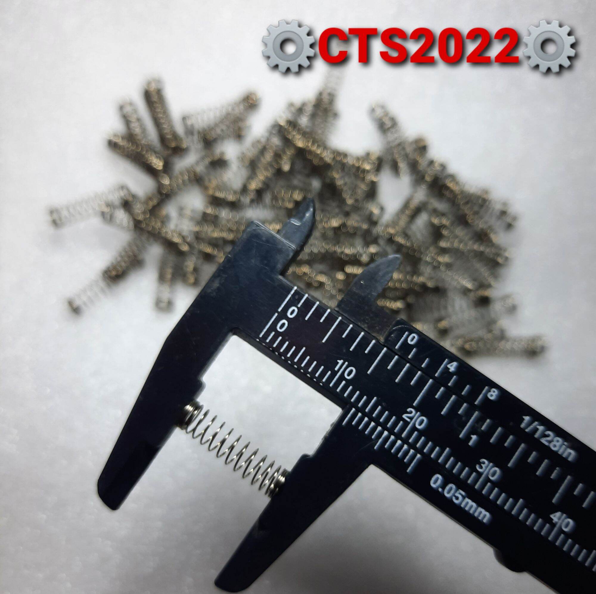 Set 5 lò xo nén phi 3.8mm sợi thép 0.25mm