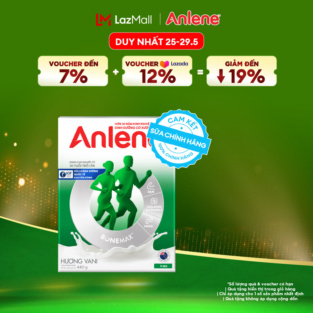 [Voucher giảm đến 26%]Sữa Bột Anlene Hương Vani 440G