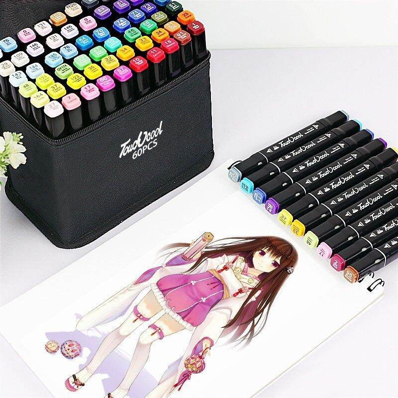 Bút màu marker touchcool túi vải bộ 48 màu