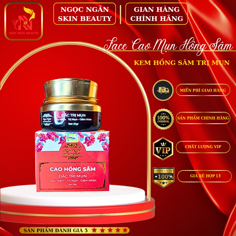 Kem cao mụn hồng sâm