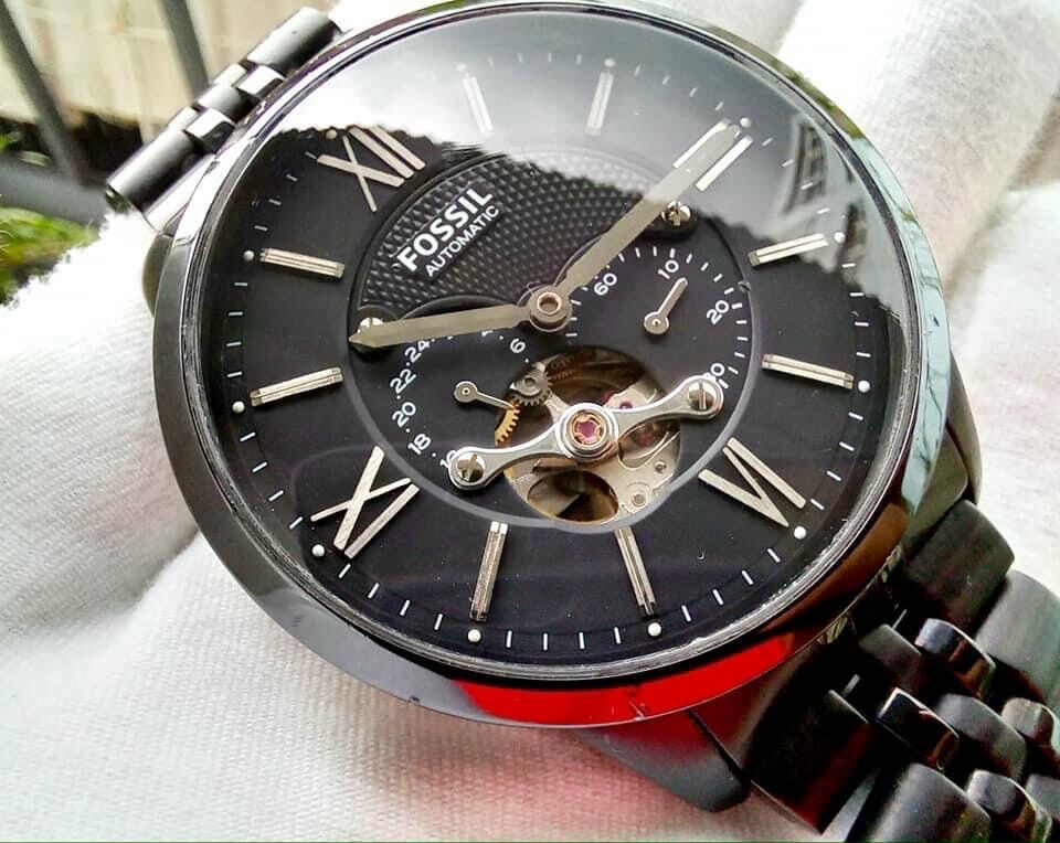 🐎fossil townsman automatic nam me3062 👑lộ tim, lộ máy nam style tuyệt đẹp.