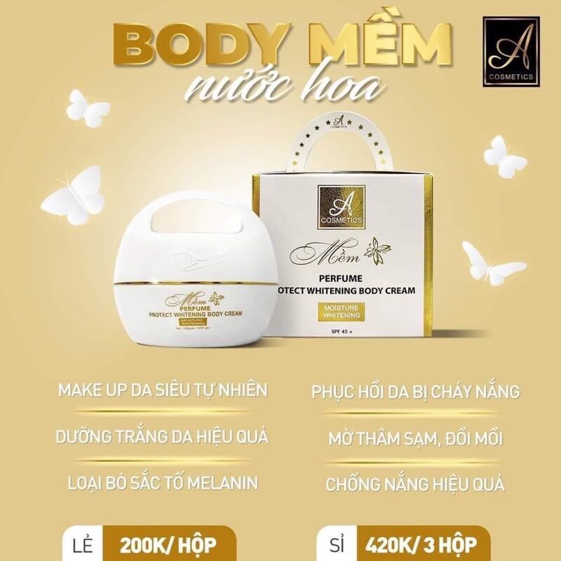[Hoàn tiền 20%] [HCM]kem body mềm A cosmetic