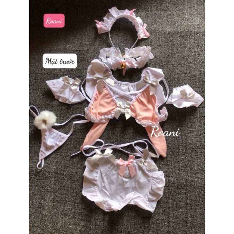 Set váy cosplay thỏ đồ ngủ quyến rũ
