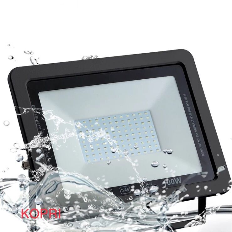 Đèn pha led siêu mỏng 100w chống nước ip66 | điện áp 220v ánh sáng 6500k | 11000 lumen. pha mỏng 100w.