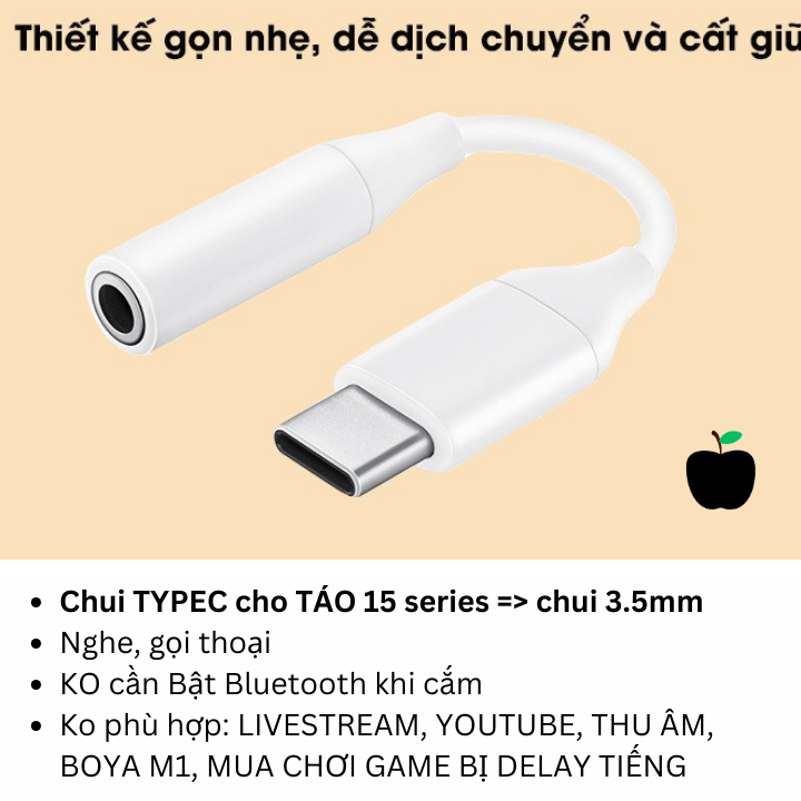 [IP/Android] Jack chuyển tai nghe lightning /ai phone  từ chui Light ning sang chui tròn 3.5mm - Jack chuyển TypeC sang chui tròn 3.5mm hỗ trợ nghe nhạc, xem phim cho ai phone 6plus 7 plus 8 plus x xs 11 pro xsmax 12 13 14 15 pro promax samsung xiaomi