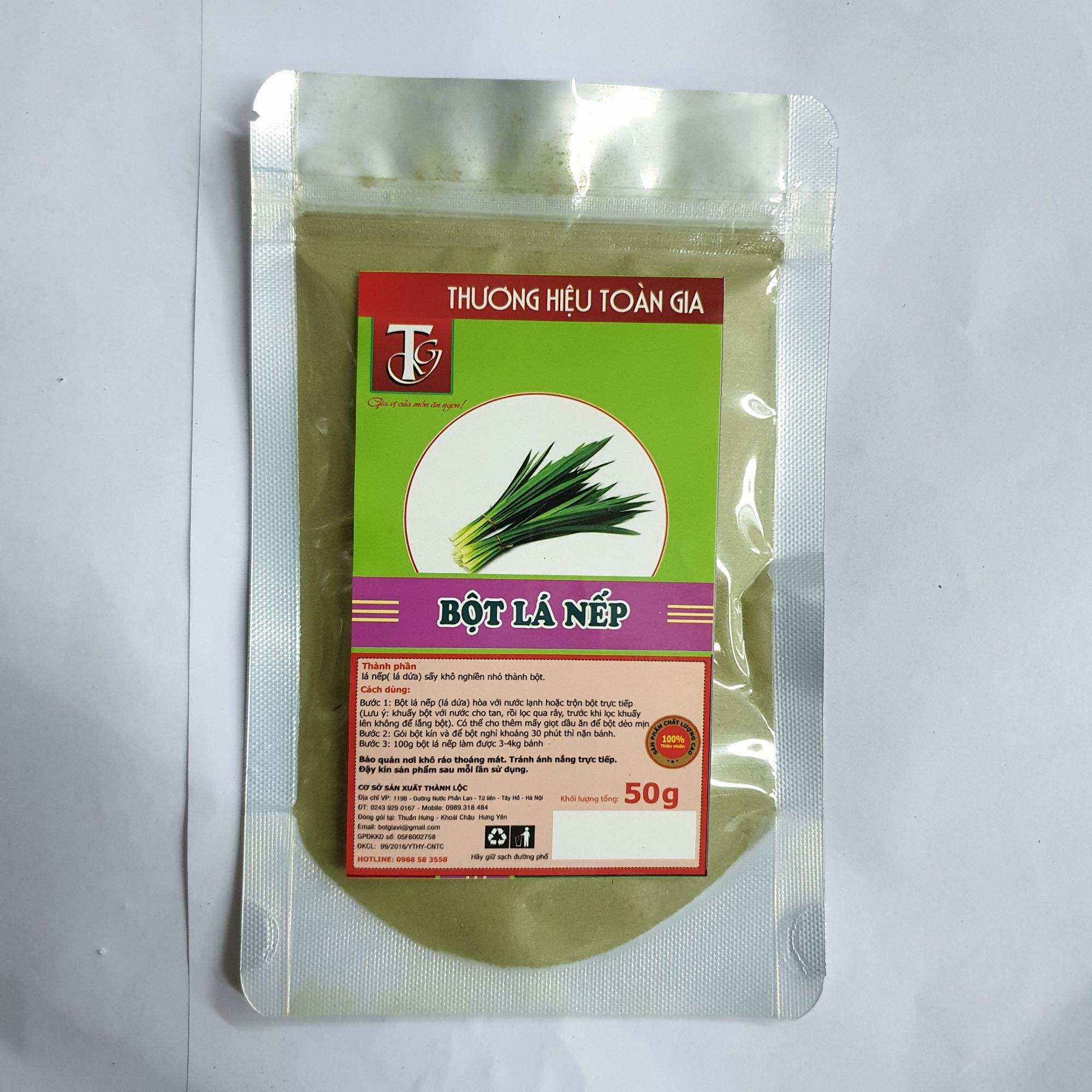 Bột lá nếp lá dứa gói 50g