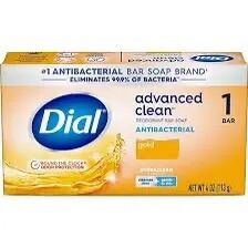 [Hàng Air Mỹ] Xà bông DIAL ADVANCED CLEAN ANTIBACTERIAL GOLD 1 BAR (113 gram)