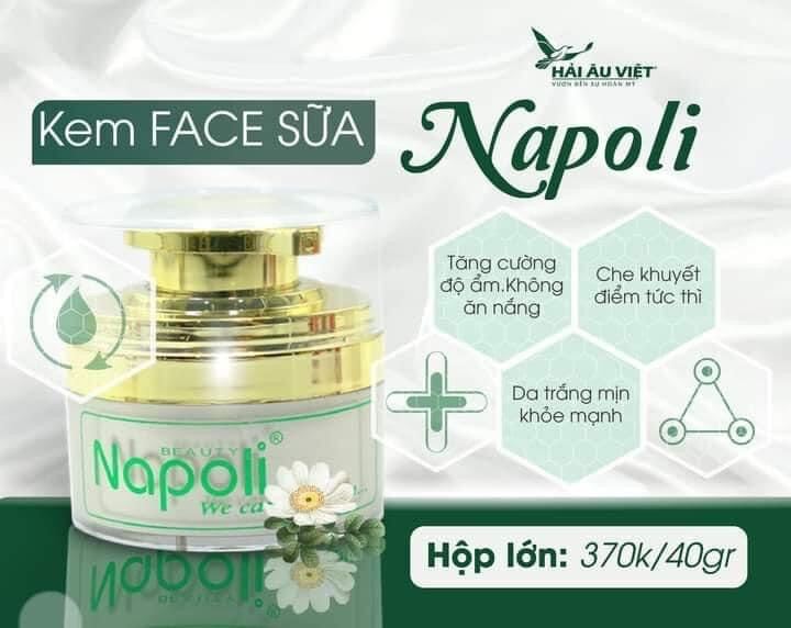 Kem Face Napoli Hải Âu Việt - Dưỡng Trắng Da Chuyên Sau (40Gam)