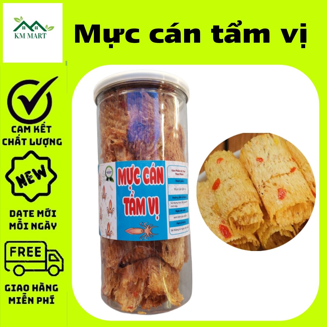 Mực cán nguyên con tẩm vị loại ngon | Hũ 300g