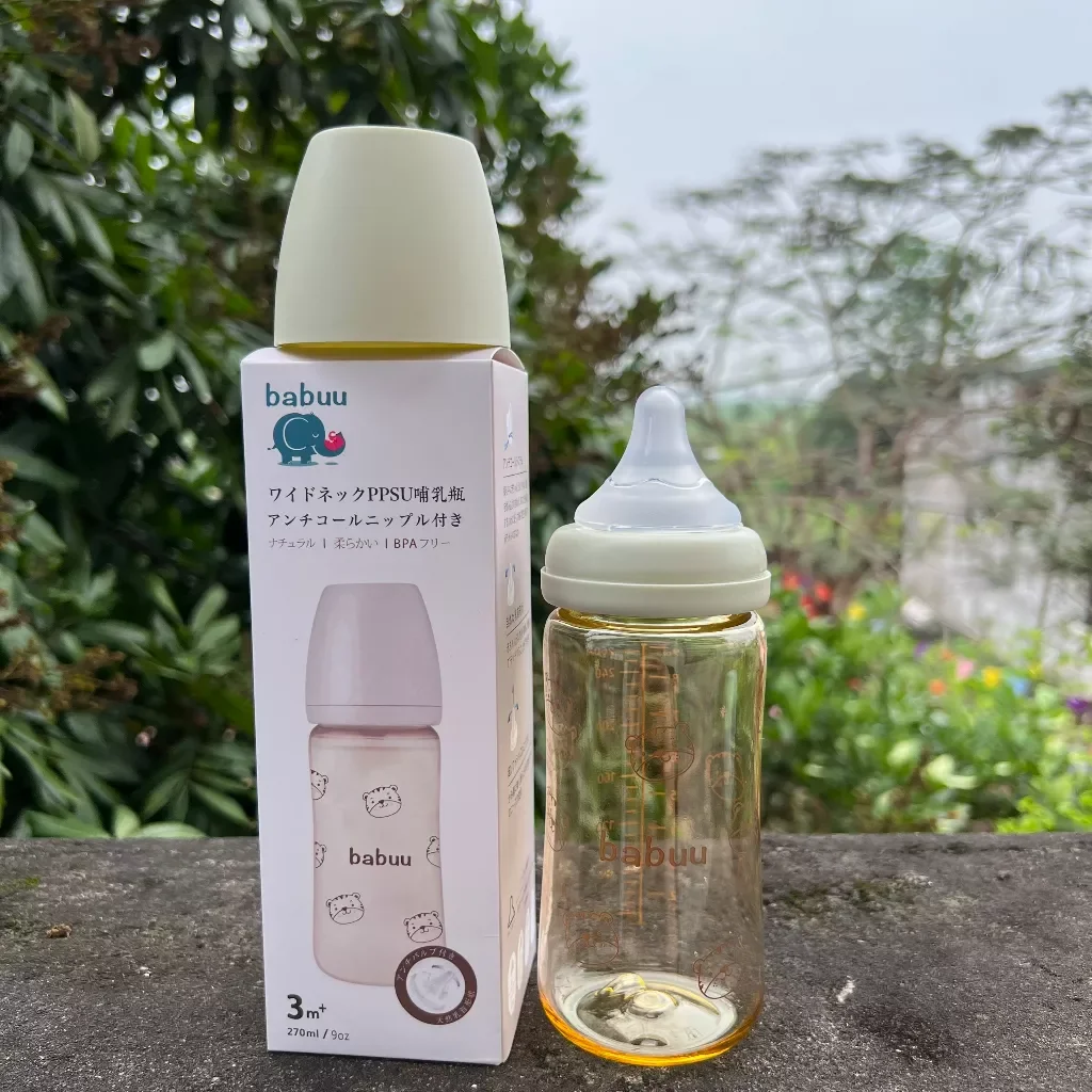 (Tặng núm ti thay thế) Bình sữa Babuu PPSU cổ rộng 170ml/270ml (Phiên bản giới hạn)