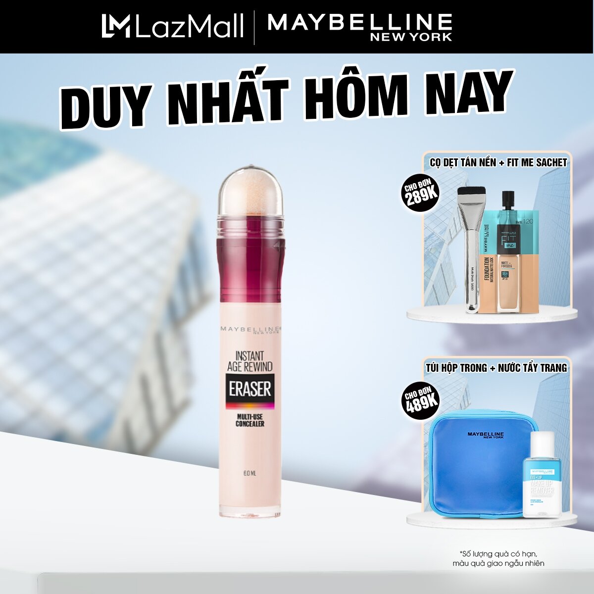 Bút Cushion Kem Che Khuyết Điểm Đa Năng Instant Age Rewind Eraser Multi-use Concealer Maybelline New York 6ml