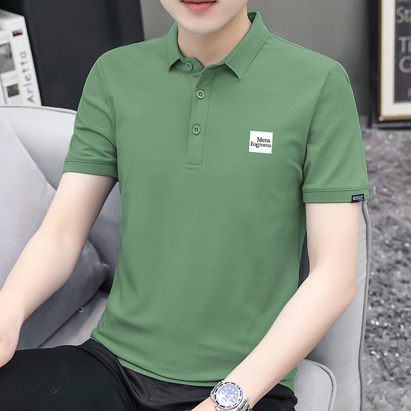 Áo phông cộc tay trang phục nam áo phông polo polo cổ bẻ thường ngày công sở trang phục mùa hè trào lưu có cổ áo tay lửng