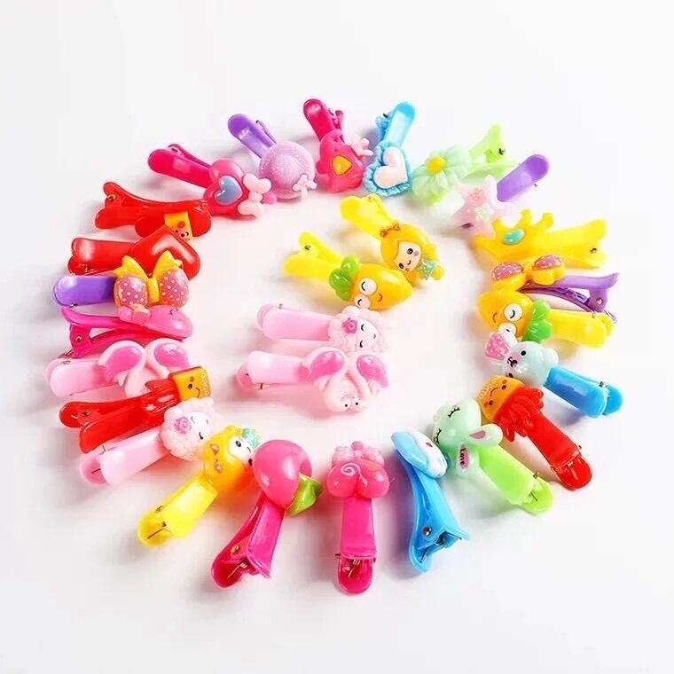 🍒 set 10 kẹp mái cho bé, hình hoa thú dễ thương