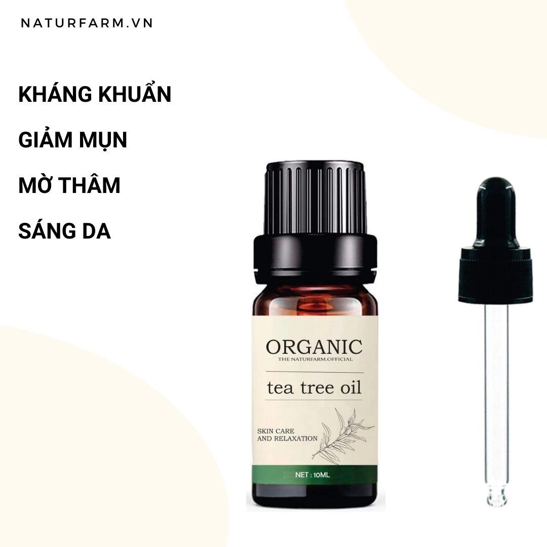[HCM]10ML Tinh dầu tràm trà ( Tea Tree Oil ) nguyên chất Organic