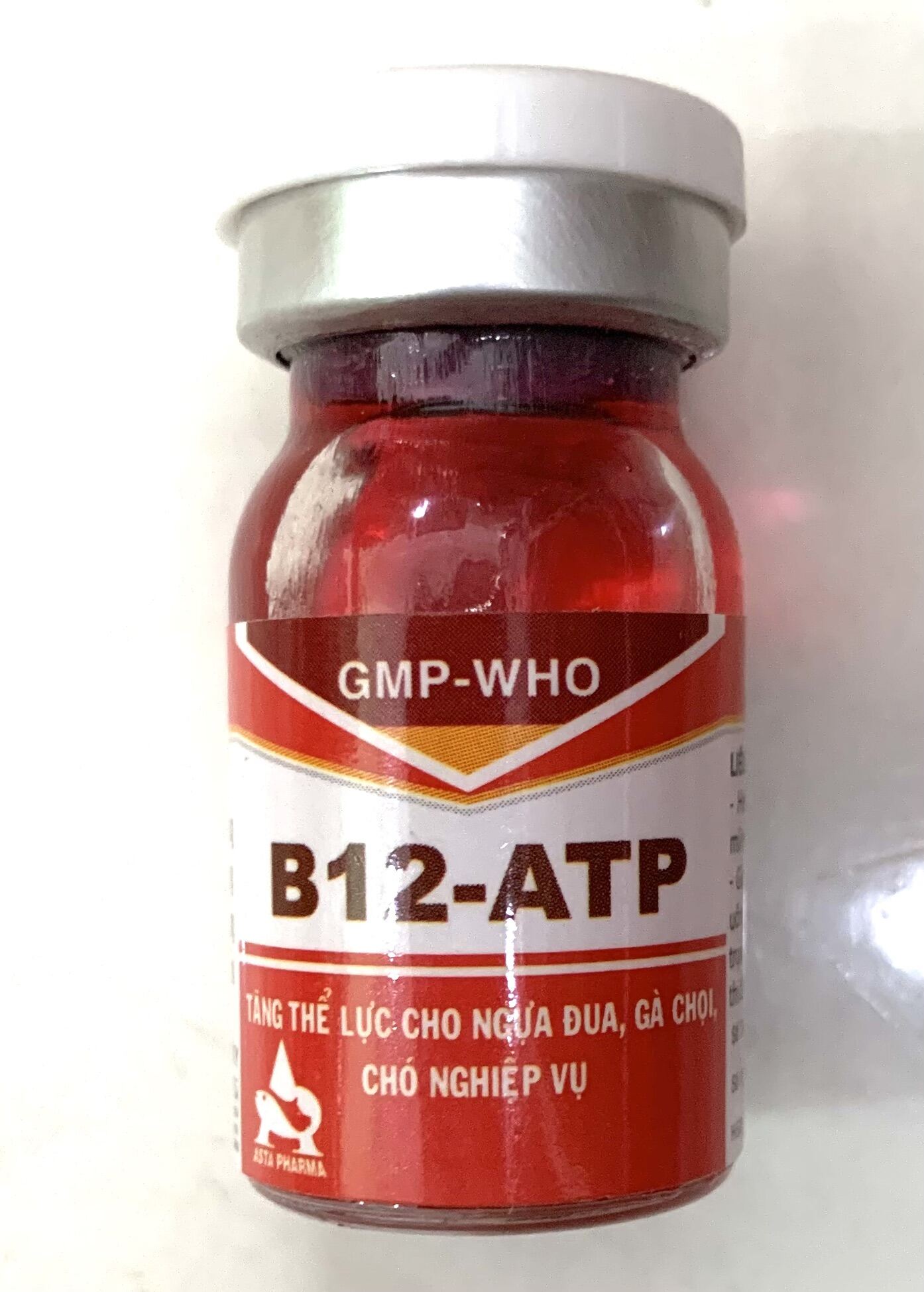 ATP-B12 Tăng thể lực ngựa đua, gà chọi, chó nghiệp vụ lọ 5 ml.