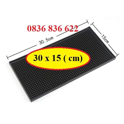 Thảm bar cao su, thảm quầy pha chế 30x15 cm
