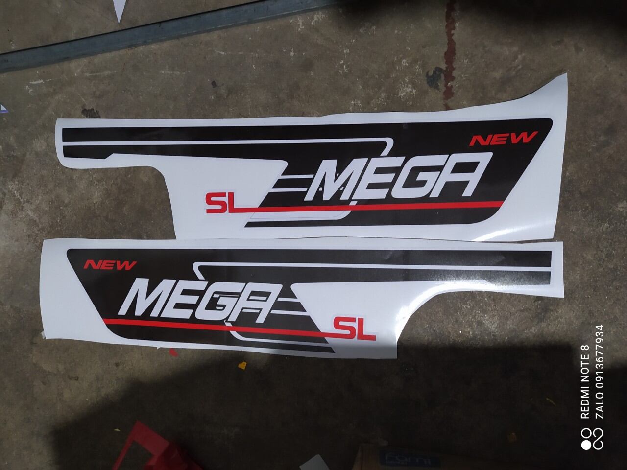 Cặp tem decal mega dán trang trí xe ô tô, xe tải , #temxetải