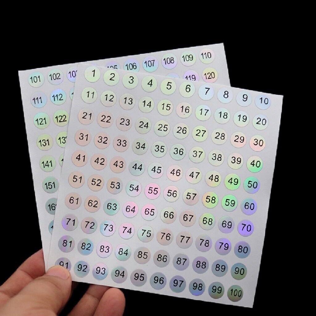 Tem đánh số hàng có sẵn [ 1-100] decal đánh số cho nail