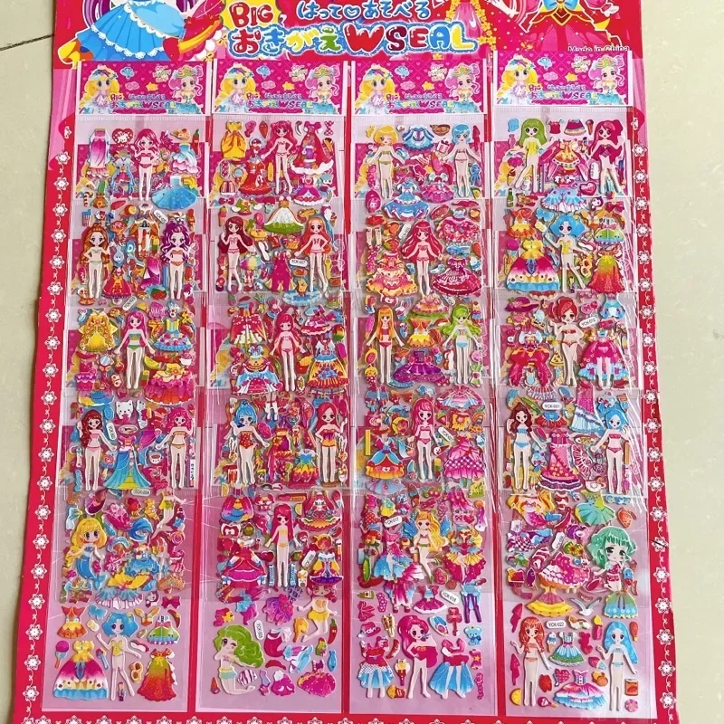 Tập dán nổi sticker thay váy công chúa