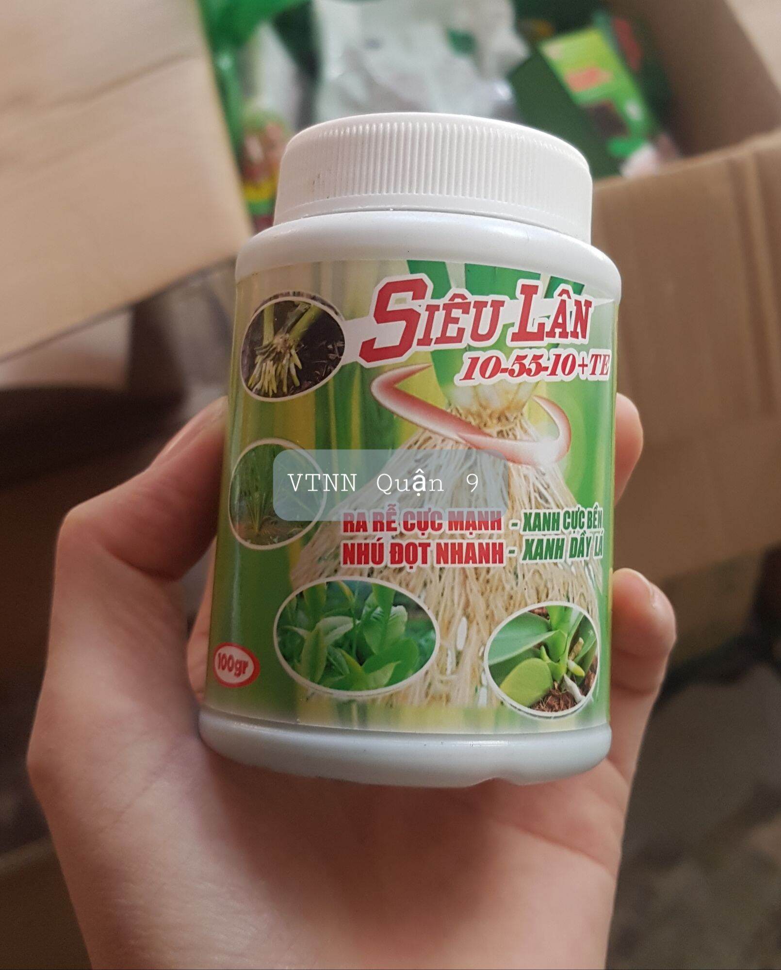 Phân bón siêu lân 10.55.10 te 100gr