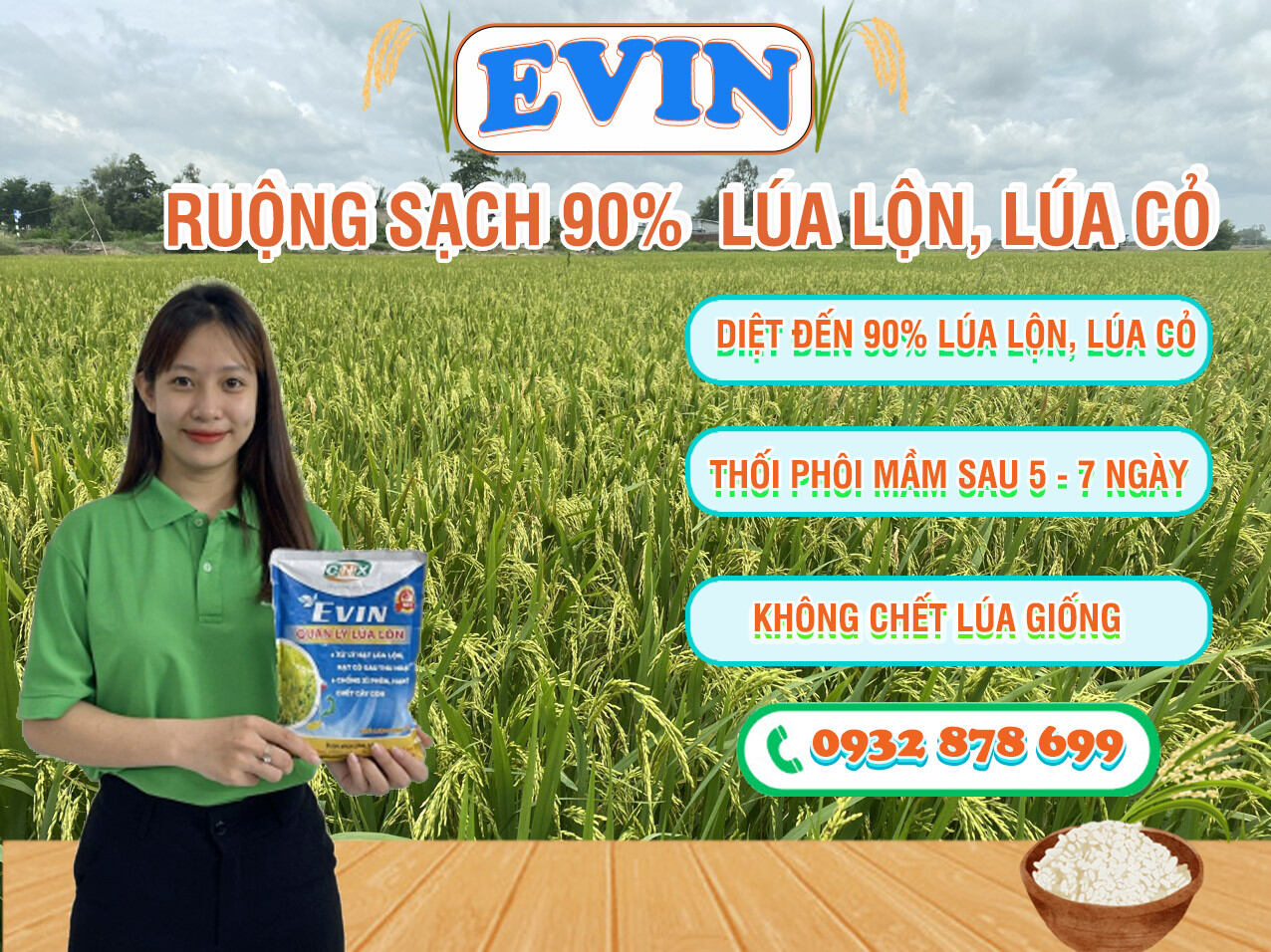 Quản lý lúa lộn Evin