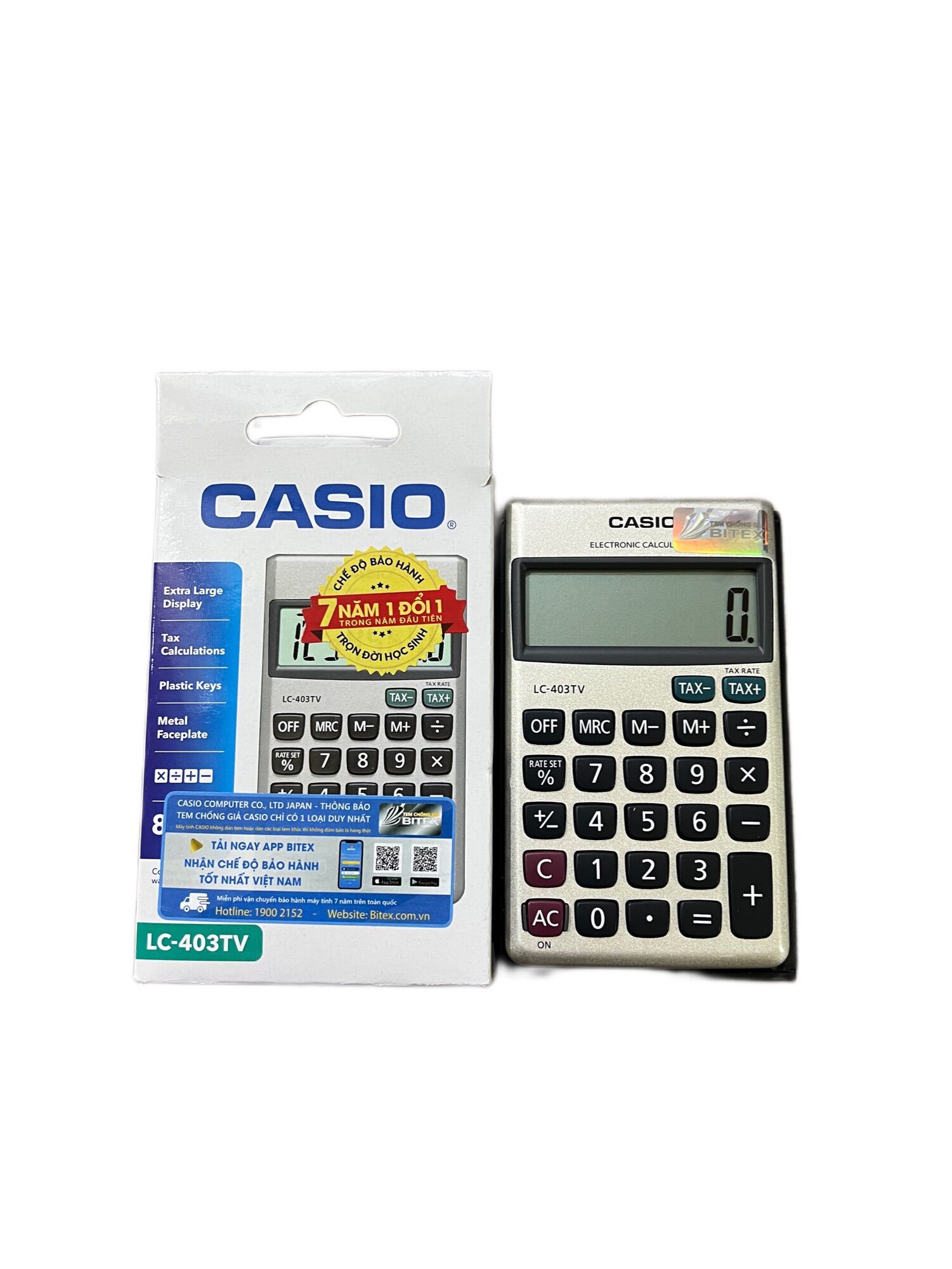 Máy tính bỏ túi casio lc 403tv