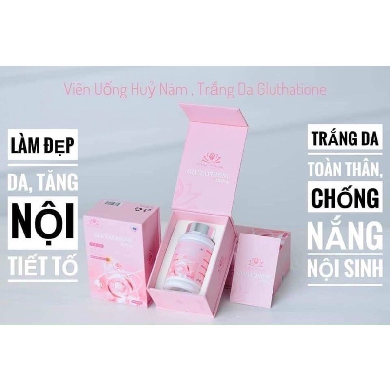 Viên uống trắng da Glutathione 2500mg săn chắc và chống nắng