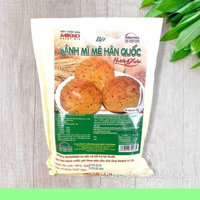 Bột bánh mì mè hàn quốc hương xưa 1kg