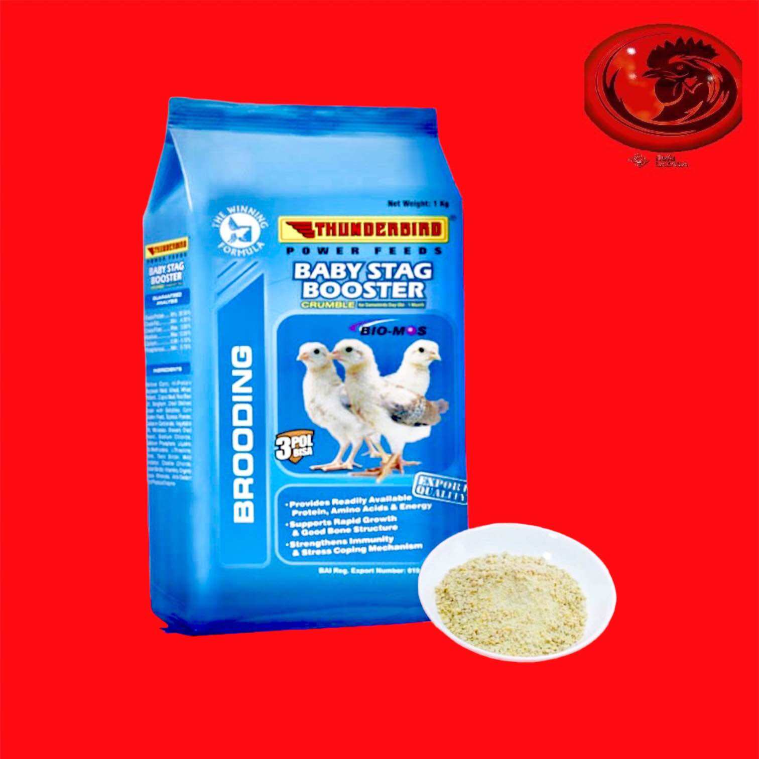 CÁM Hỗn Hợp cho gà con Baby Stag Booster cân bằng vi sinh trong đường ruột giúp gà con phát triển tốt, giảm hao hụt, tạo tiền đề phát triển cho gà trưởng thành BỊCH 1 KG