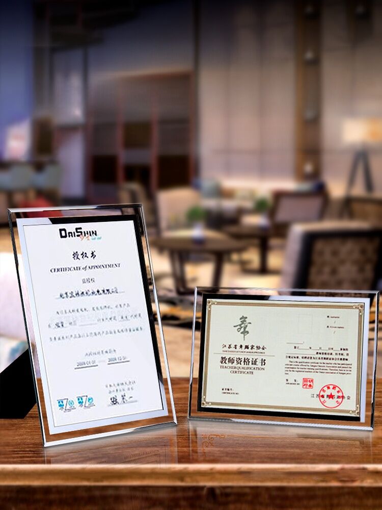 Khung Ảnh Thủy Tinh A4 Khung Chứng Chỉ Treo Tường Khung Ảnh Phong Cách Hiện Đại Trang Trí Nhà Thiết 