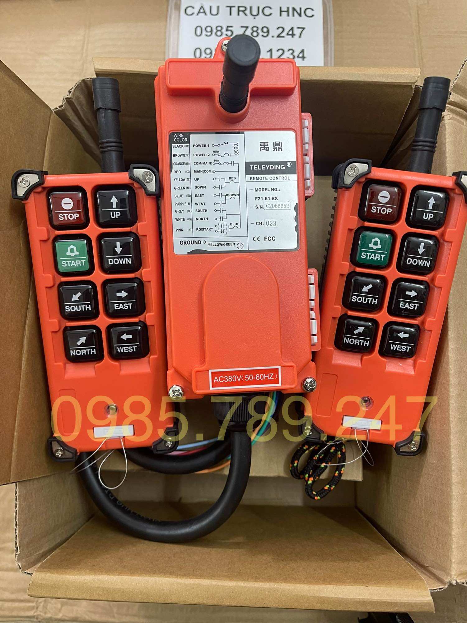 Bộ điều khiển từ xa cẩu trục f21-e1b , 220v, 380v, 12v, 24v, 36v, 48v, 72v telecrane, f21e1b, f21 e1b, f21, remote từ xa, tay bấm từ xa, tay bấm cầu trục, điều khiển remote cẩu trục, bộ điều khiển 3 pha, bộ điều khiển từ xa máy tời.