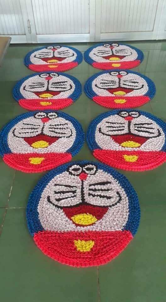 Thảm kau hình doremon đáng yêu.dày dặn.thấm hút tốt.kích thuoc 55cm