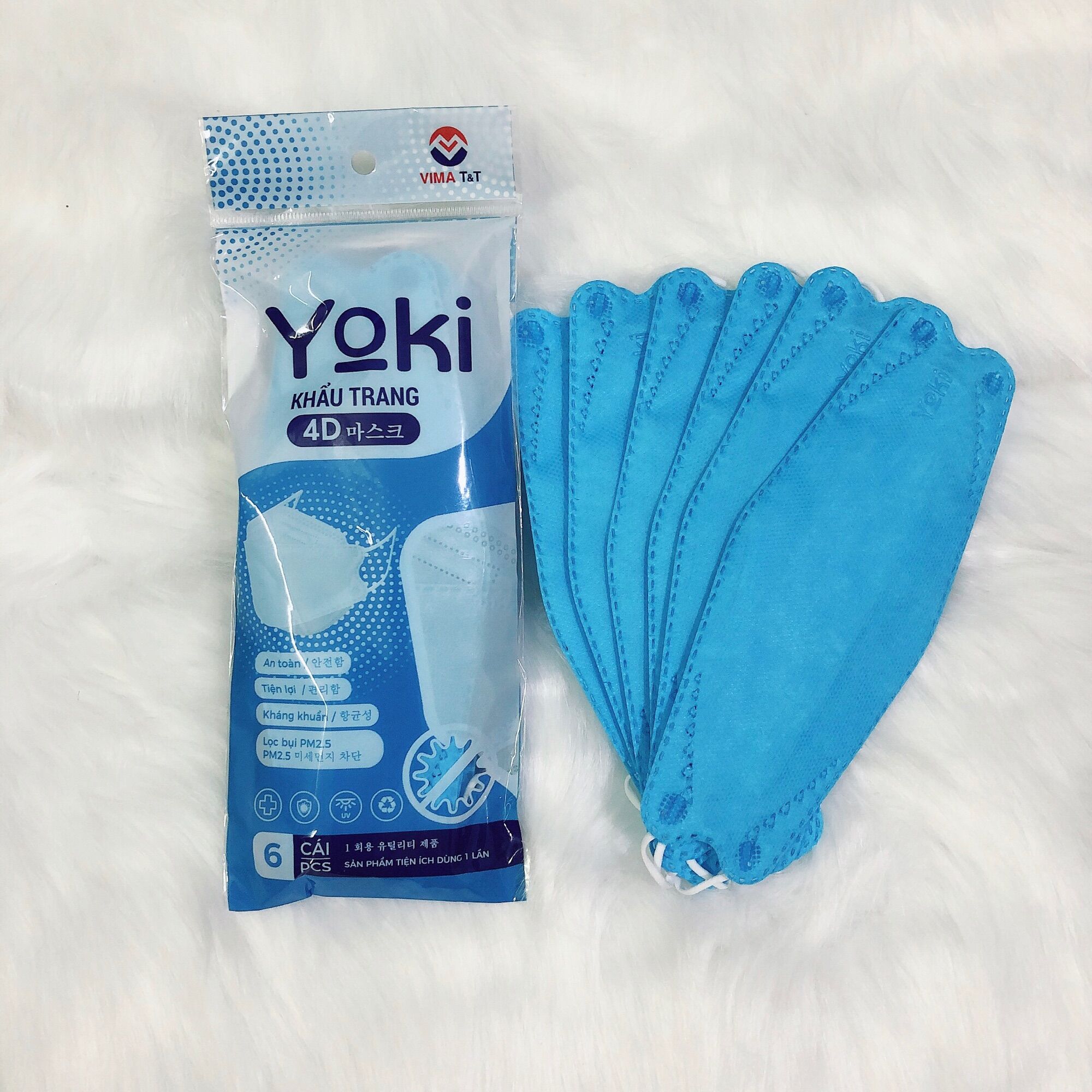 Khẩu trang 4d kf94 yoki hàng cty 4 lớp