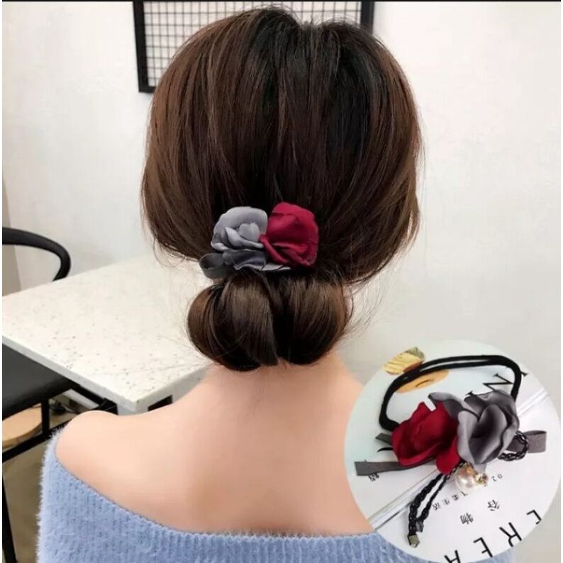 Thanh búi tóc dụng cụ quấn tóc hình hoa thời trang