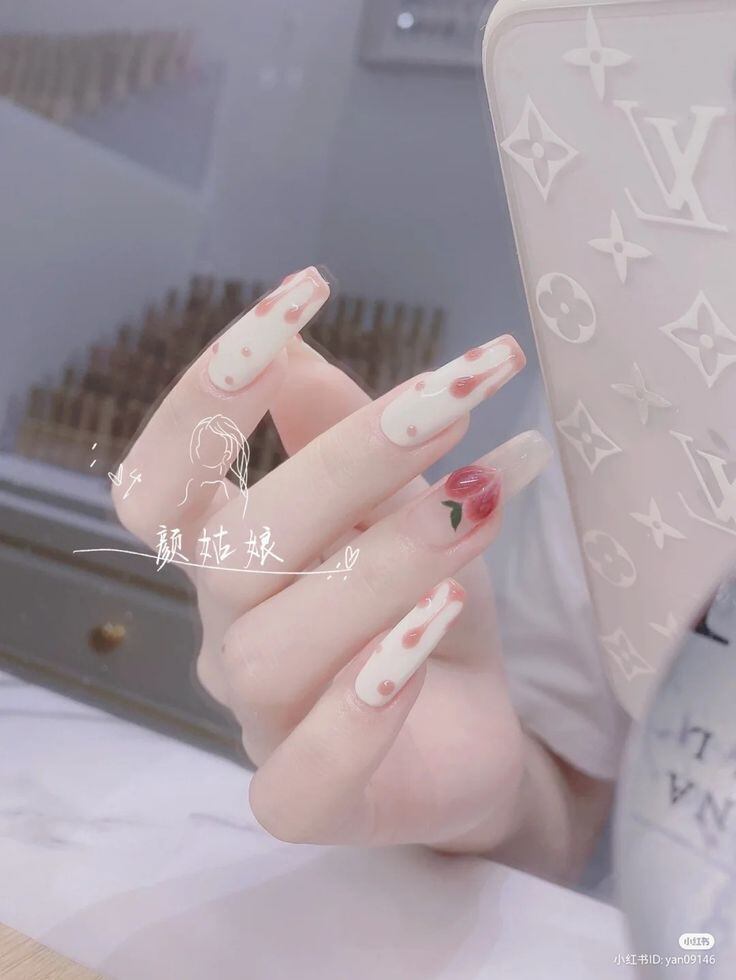 Nailbox hoạ tiết trái đào yêu yêu🍑🍑🍑